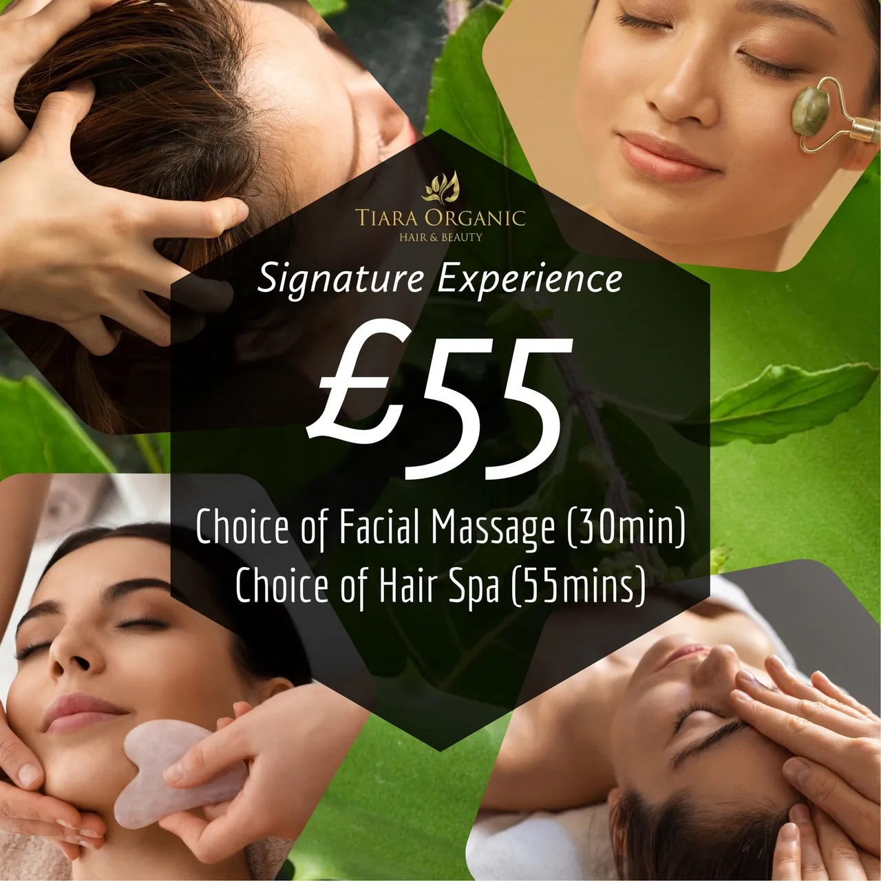 Signature Experience £55 Hair Spa & Facial